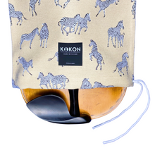 Load image into Gallery viewer, Kokon "Zebra" Jacquard Viola Sleeve Drawstring Closure