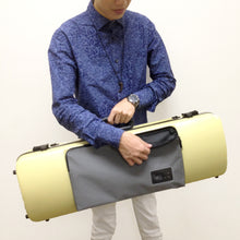 将图片加载到图库查看器,BAM 带谱包的高科技椭圆形小提琴箱