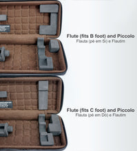 将图片加载到图库查看器,MB Double Case for Flute and Flautim/Piccolo with external pocket model MB Cow Leather