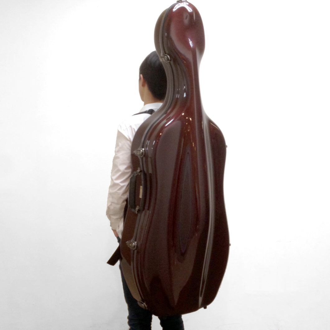 JW-EASTMAN Carbon Fiber Cello Case 2.9/Red Woved