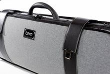 Load image into Gallery viewer, BAM Grey Flannel Hightech Oblong Violin Case
